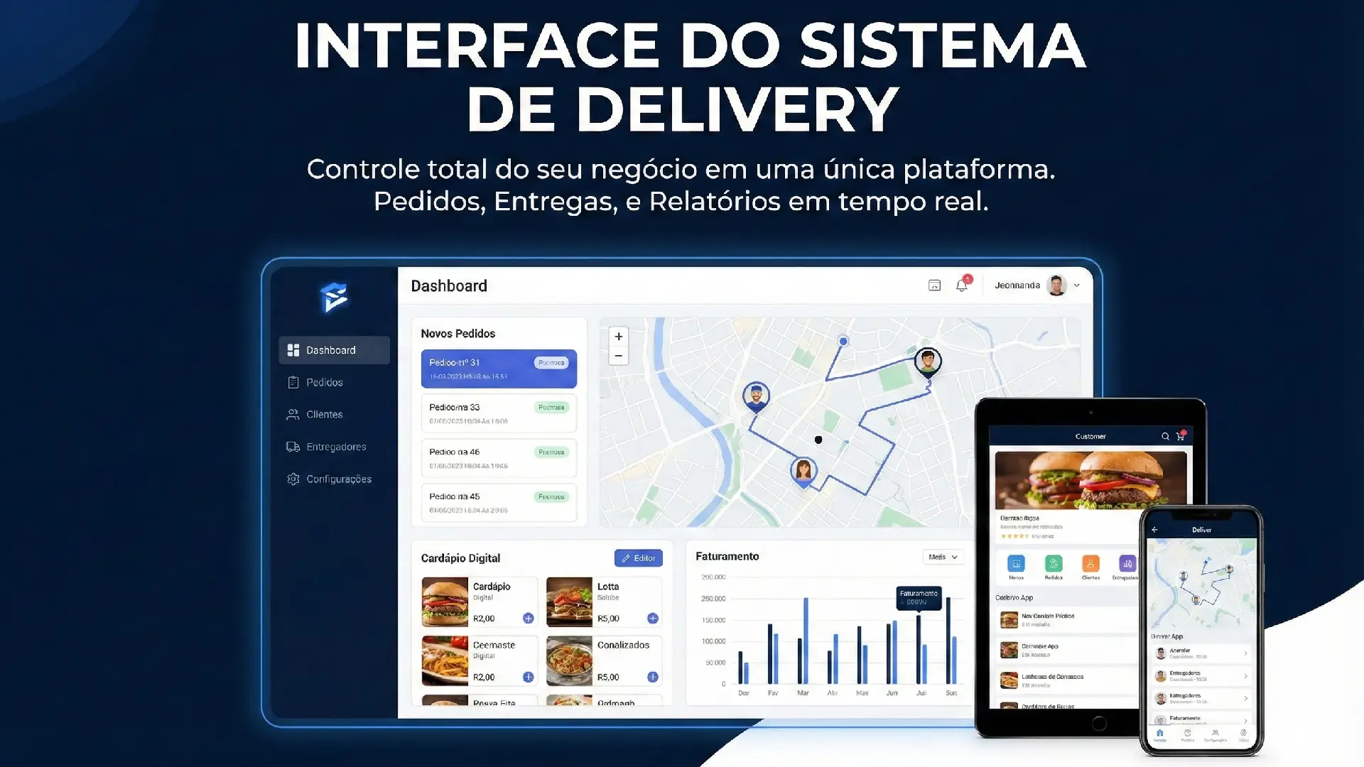 Interface do Sistema de Delivery