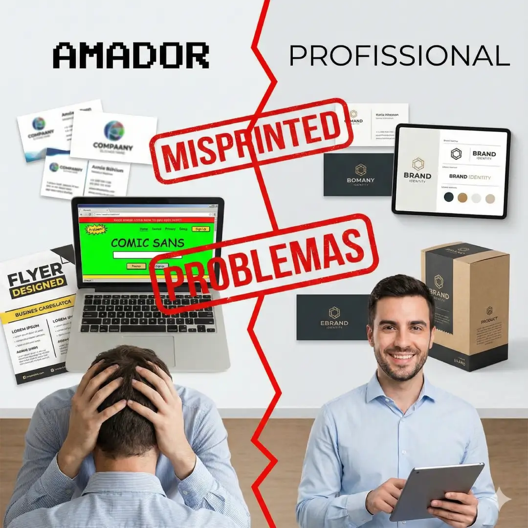 Problemas com identidade visual amadora