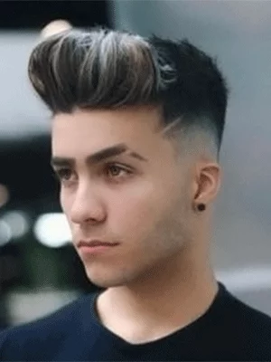 Corte degradê + sombrancelha